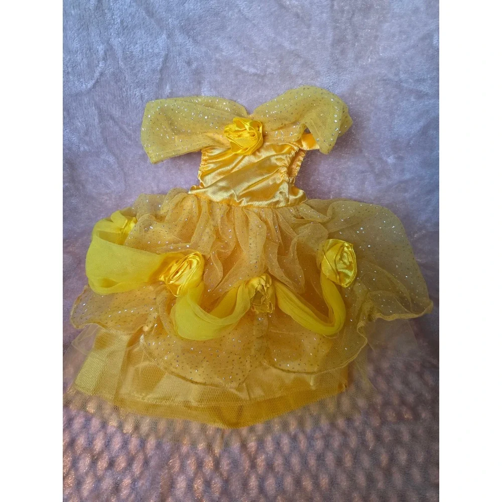 Disney Belle Princess Doll Dress Yellow Glitter My Disney Girl Walt Disney World